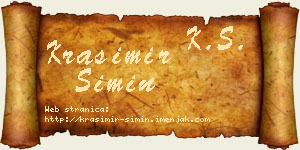 Krasimir Simin vizit kartica